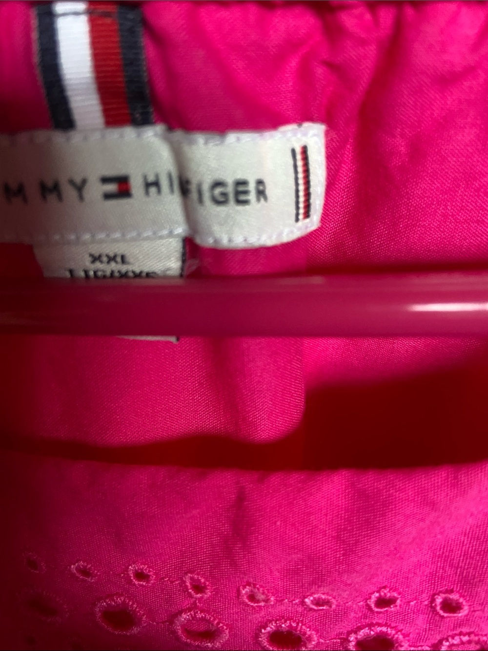 Tommy Hilfiger Fuchsia Eyelet Sundress. Size XXL - Picture 4 of 5